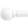 NICETOWN Asta per tenda angolare regolabile per finestra, diametro 3,8 cm, terminali a sfera, set decorativo per cucina/bar, lunghezza 71-122 cm, bianco opaco