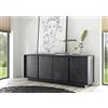 Web Convenienza Madia con 4 Ante Made in Italy - Credenza Contenitore Collezione Carrara per Soggiorno Cucina Ingresso Sala da Pranzo Mobile Design moderno originale Marmo Nero