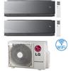 Lg Climatizzatore Condizionatore LG Artcool Mirror AI Air R32 Wifi Dual Split inverter 9000 + 12000 BTU con U.E. MU2R15 Classe A+++/A++ NOVITÀ