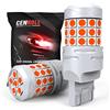 Cenmoll 7443 W21/5W Lampadina LED Rossa, Super Luminosa 40W 2000LM 12V-24V Canbus Senza Errori 580 7443 W21/5W Lampadina per Auto Retromarcia Parcheggio Luce di Direzione Freno Luci Posteriori, 2PCS