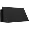 Vent Systems Deflettore di sfiato in acciaio zincato nero, 25,4 x 12,7 cm, per asciugabiancheria a parete, deflettore di sfiato AC, protezione per sfiato di scarico esterno, copertura per presa d'aria