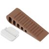 PATIKIL Fermi Porte Gomma per Fondo Porta, Fermaporta Cuneo con Supporto, Robusto Fermaporta Impilabile, Protezione Parete per Pavimento Piastrelle Cemento per Casa e Ufficio, Marrone