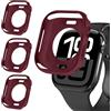 iVoler 3 Pezzi Cover per Apple Watch Series 11/10 46mm (Senza Pellicola Protettiva), Ultra Sottile Custodia Antiurto e Anti-Graffio Morbida in Silicone TPU iWatch Bumper Case, Bordeaux