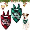 Booaee 2 bandane natalizie per animali domestici, bandana per cani, bandana per cani, bandana, bavaglini triangolari per cani di piccola e media taglia (B)
