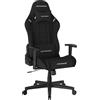 DXRacer Prince L PF132 Sedia da Gaming, Tessuto Impermeabile Pile Spazzolato, Nero, B/H/T: ca. 67/126-136/67 cm