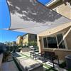 SUNLAX Tenda parasole, 3,5 x 3,5 x 3,5 m, grigio (grigio), triangolare, per esterni, patio, pergola, parasole, vele con blocco UV