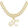BodyBonita Collane Donna Collana Iniziale Placcata in Oro Collane a Strati per Donna Collana con Nome e Lettera A Impermeabile alla Moda Necklace con Ciondolo Iniziale Personalizzato