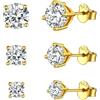 ChicSilver 345mm Set Orecchini Donna Punto Luce Argento 925 a Lobo Oro