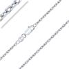 Planetys - Catenina Argento Sterling 925 Rodiato Modello Forzatina Diamantate Larghezza: 2.5 mm Lunghezza: 40-45-50-55-60-65-70 cm