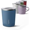 eppikan eppiLungo - Tazza termica in acciaio inox, 220 ml, 280 ml, con coperchio, per caffè e tè (blu indaco, 280 ml)