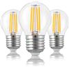 Hellum E27 Lampadina a goccia LED, lampadina E27 4,5 W, luce LED trasparente, 470 lumen bianco caldo, set di 3 bulbi per mini frigorifero, luce bianca calda, mini bulbo, 220421