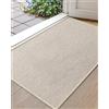 COLOR&GEOMETRY Zerbino Ingresso Antiscivolo e Assorbente, Lavabile in Lavatrice, Tappeto Ingresso Interno Ultrasottile, per Porta Casa e Corridoio, 44x76cm, Bianco Beige, Confezionato piegato