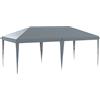 Outsunny Gazebo Pieghevole da Giardino Pop-up, Tendone per Feste con Sacca di Trasporto, 6x3 m, Grigio | Aosom Italy