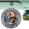 Auzkong Clip per Parasole Auto St. Christopher, Set da 2 Medaglie Saint Christopher per Parasole Auto, Patrono dei Viaggiatori, Regalo di Protezione per Guidatori e Persone Care