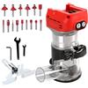 YWNYT Router di alimentazione senza fili compatibile con batteria Milwaukee M18 18 V, base in alluminio, 800 W, 30000 giri/min, router compatto senza spazzole a 6 velocità per la lavorazione del legno
