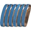 Shineboc Nastri Abrasivi 40 x 760 mm, 6 Pezzi Nastro Abrasivo 40/60/80/120/240/400 Grane Carta Abrasiva per Levigatrice a Nastro per Lucidare Metallo, Legno