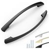 ELEBUILD 6 maniglie per mobili, colore nero opaco, distanza tra i fori di 128 mm