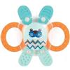 Ludi - Sonaglio Coniglio - Giochi di veglia per bambini - Da 3 mesi Arancione/Blu/Trasparente