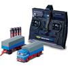 Carson Telone 1:87 MB 1620 con rimorchio, 100% RTR blu, modello pronto per la guida, auto RC, auto H0, modello RC, veicolo Diorama, camion telecomandato, camion telecomandato