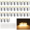 TaimeiMao 30 mini luci a LED per illuminazione della casa delle bambole, luce bianca calda, piccole luci a LED con batteria e punti adesivi, mini luci in miniatura, per modelli in miniatura, palloncini
