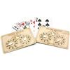 Brimtoy Bezique Markers - Classico registro segnapunti Bezique, coppia di legno inciso con puntatori in ottone, fatti a mano nel Regno Unito, per adulti dai 14 anni in su, gioco di carte