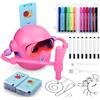 MMOBIEL Robot da Disegno per Bambini Giocattolo Educativo Interattivo con 100 Carte, 12 Pennarelli Colorati, Guida Vocale e Batteria Ricaricabile USB-C - Regalo Creativo per Età 3-9 - Rosa