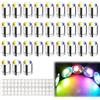 TaimeiMao 30 mini luci a LED per illuminazione della casa delle bambole, piccole luci a LED colorate con batteria e punti adesivi, mini luci in miniatura, per modelli in miniatura, palloncini, decorazioni fai