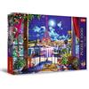 Trefl Premium Plus Quality - Puzzle Tea Time: Parigi al Chiaro di Luna - 1000 Pezzi, Serie di Immagini Nostalgiche Dipinte, per Adulti e Bambini a partire dai 12 Anni
