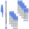 Amazon Basics - Penne a Sfera, Asciugatura Rapida, Ideali per Scuola e Ufficio, Punta Media (1,0mm), Blu, Confezione da 36