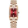 RORIOS Orologi da Donna Rettangolo Orologi da Polso Oro Rosa Acciaio Inossidabile Orologio Analogico Quarzo Signora Orologi Moda Diamante Rosso