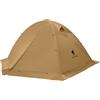 GEERTOP Tenda a cupola per 2 persone, in alluminio, impermeabile, per due persone, 4 stagioni, ideale per campeggio, escursioni, viaggi e arrampicata (kaki)