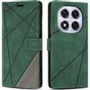 SONWO Cover per Xiaomi Redmi Note 14 PRO 4G, Flip Custodia in PU Pelle, Cover a Libro Portafoglio con Slot per Schede e Supporto Stand per Xiaomi Redmi Note 14 PRO 4G, Verde