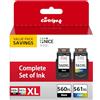 CARTRIGO 560 561 Cartucce compatibili per Canon 560 561, compatibili con cartucce Canon TS5350A, TS7450a, TS7450a, TS5351, TS5352, TS7450, TS7451i, TS5353 (nero e colore, confezione da 2)