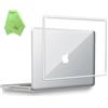 UESWILL Compatibile con MacBook Pro 13 2008-2012 modello A1278, con CD-ROM, custodia rigida trasparente lucida + panno in microfibra, trasparente