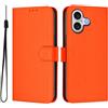 IMIRST Cover per iPhone 17, Libro Custodia Portafoglio Premium Pelle PU, Slot Scheda, Chiusura Magnetico Aletta Antiurto Case per Apple iPhone 17 6.3'', YBCS Orange