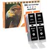 D&C PGI-580 XXL Cartucce d'inchiostro Sostituzione per Canon PGI-580 CLI-581 per Canon Pixma TR7550 TR8550 TS6150 TS6151 TS6250 TS6350 TS8150 TS8151 TS8152 TS8250 TS9150 TS9155 TS9550 (2 Nero)