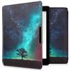 kwmobile Custodia eReader Compatibile con Kobo Aura ONE Cover - eBook Reader Flip Case - blu/grigio/nero - Natura e spazio