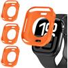 iVoler 3 Pezzi Cover per Apple Watch Series 11/10 46mm (Senza Pellicola Protettiva), Ultra Sottile Custodia Antiurto e Anti-Graffio Morbida in Silicone TPU iWatch Bumper Case, Arancione