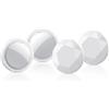 QCOQ Tracker Tag 4 pezzi Bianco, Bluetooth Trova Oggetti Compatibile con Apple Dov'è (solo iOS), Smart Tracker Localizzatore per Bagagli/Borse/Portafogli, Chiavi Tag Tracking, Batteria Sostituibile
