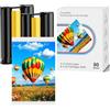 LCL Carta Foto 10x15cm per Amber M100/M200 (DHP512/DHP513) | 80 Fogli + 2 Cartucce |Kit Ricarica Stampa a Sublimazione Termica |Resistente all'Acqua & Ossidazione |Pronto per Cornici/Scrapbook/Display