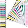 PanBeiQi 420 Pz Etichette per Cavi Autoadesive Impermeabili - 14 Colori 14 Fogli Segnacavi Scrivibili, Marcatori per Gestione Cavi Elettrici, Organizzazione Cavi Elettronici, Etichette Resistenti per Cablaggio