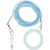 LT Easiyl Imbracatura per uccelli, corda per addestramento volante, 3 m, per pappagalli, piccioni e pappagallini, con anello 4# (blu)