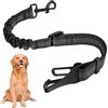 OSDUE Cintura di Sicurezza per Cane in Auto, 1 Pezzi Regolabile ed Elastica 70-90 cm, Cinturino di Sicurezza per Viaggiare con Cane e Gatto, Adatto per Tutte le Auto, Nero