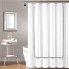 Lush Decor Hotel Collection - Tenda da doccia, 183 x 183 cm, colore: Bianco e Nero