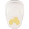 Vaessen Creative Perforatrice Decorativa Trattore di 2,3 x 1,8 cm-Accessori per Fai da Te, Scrapbooking Fustella per Biglietti, Album Foto e Journaling, Bianco-Oro, 23 x 18 mm