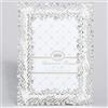Lawrence Frames 4x6 Jasmond Silver Metal Frame with Crystal Spray Cornice portafoto, Metallo, Argento