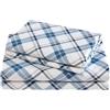 Comfort Spaces Comfort spazi - Lenzuolo di flanella di cotone Set, Plaid Blue, Coppia