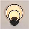 Pheashine Lampada da Parete Interno, 20W Moderno Applique da Parete Nero, 3000K Bianco Caldo, Lampada a Muro in Alluminio per Camera da Letto, Corridoio, Soggiorno