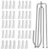 Set di 12 ganci per tende da doccia in acciaio inox, resistenti alla ruggine, per bagno, camera dei bambini, soggiorno, camera da letto, decorazione per la casa