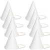 JIHUOO 30 cappelli a cono di carta bianca, per feste di compleanno e vacanze, con cordino elastico